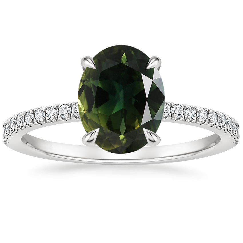 Platinum Viviana Half Coverage Diamond Ring, large top view