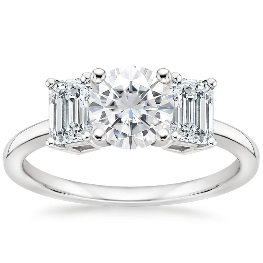 Moissanite Luxe Rhiannon Diamond Ring (3/4 ct. tw.) in 18K White Gold