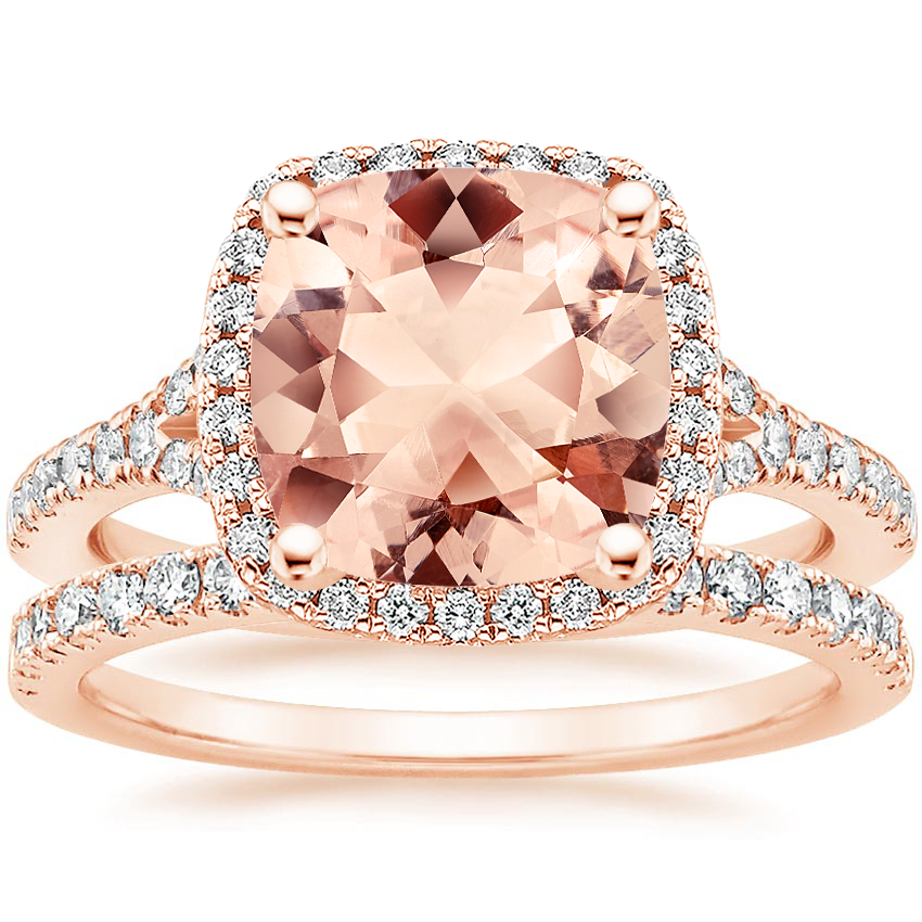 14K Rose Gold Joy Diamond Ring (1/3 ct. tw.) with Bliss Diamond Ring (1/5 ct. tw.)