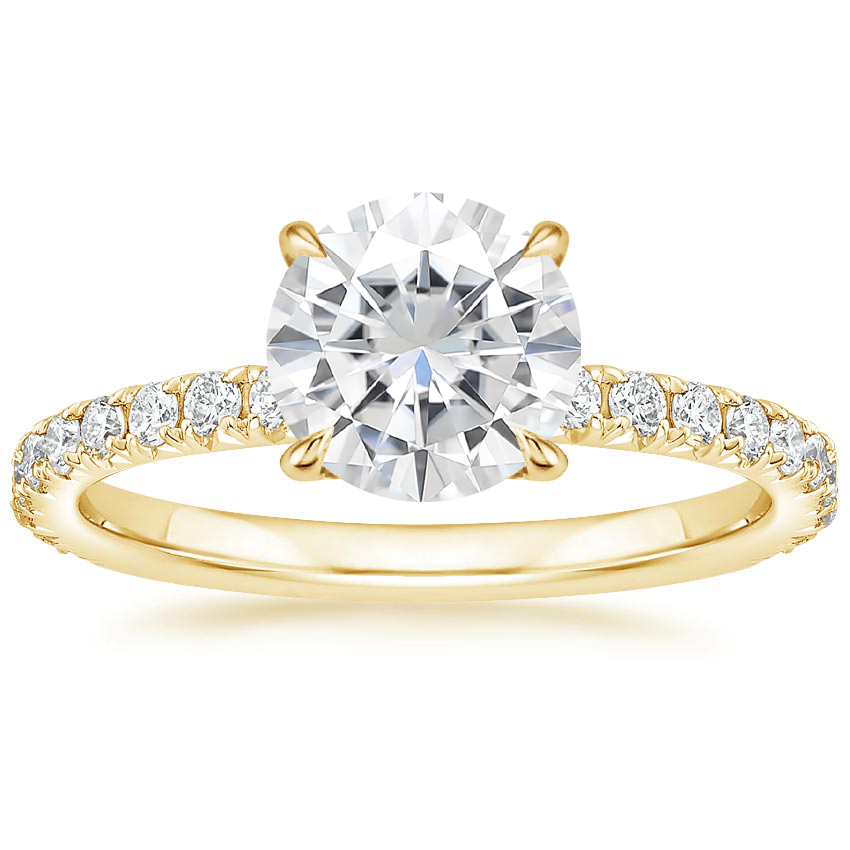Yellow Gold Moissanite Luxe Amelie Diamond Ring