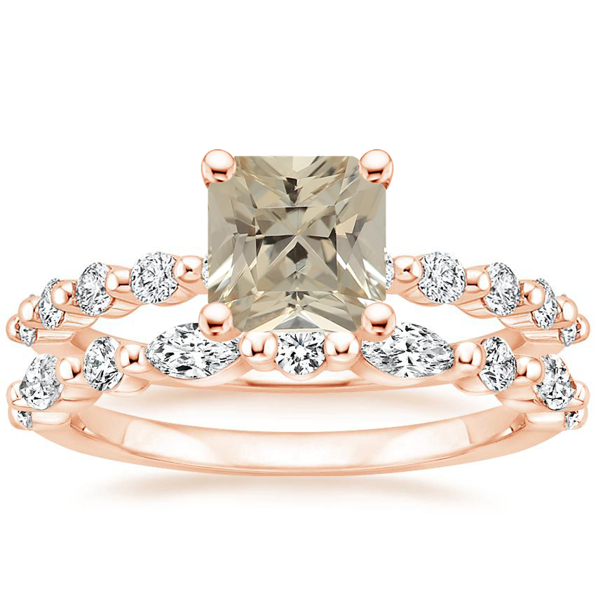 14K Rose Gold Marseille Diamond Ring with Versailles Diamond Ring (2/5 ct. tw.)