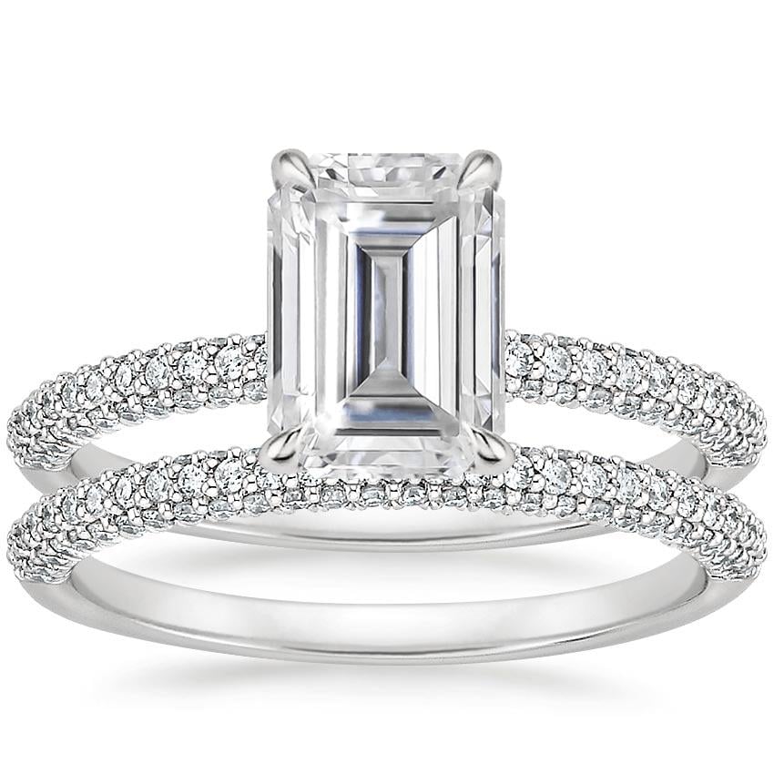 18KW Moissanite Valencia Diamond Bridal Set (5/8 ct. tw.), top view