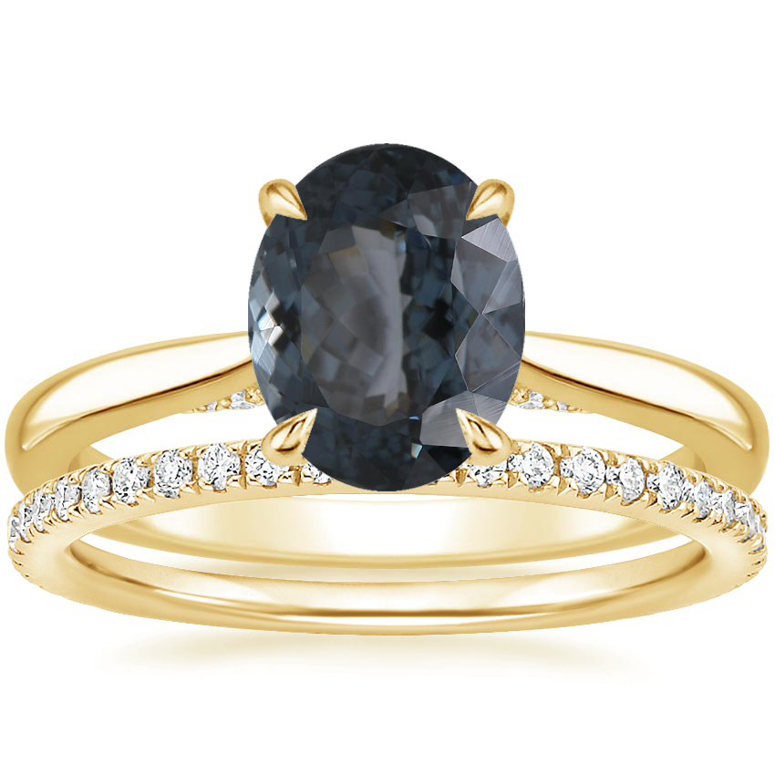 14K Yellow Gold Dawn Diamond Ring with Luxe Ballad Diamond Ring (1/4 ct. tw.)