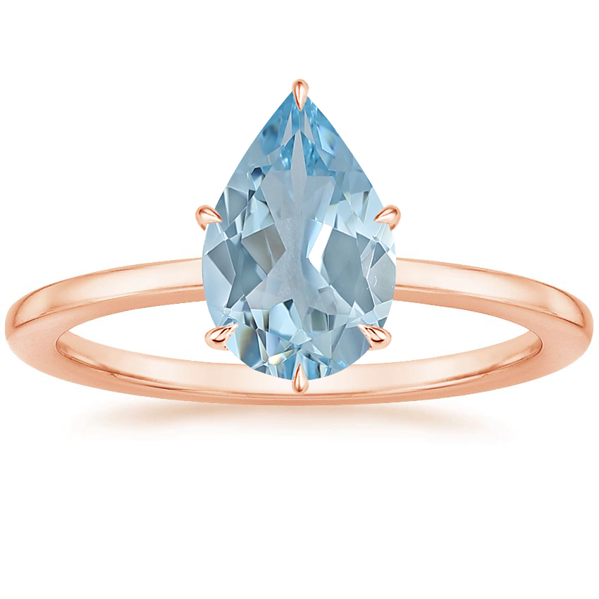 14K Rose Gold Lumiere Diamond Ring, large top view