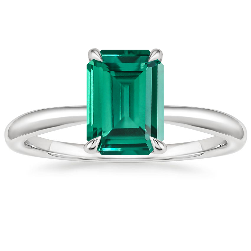 Platinum Freesia 2mm Solitaire Ring, large top view