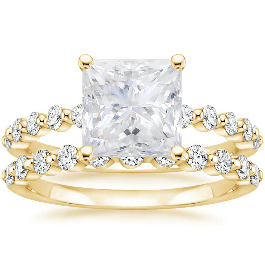 18KY Moissanite Marseille Diamond Bridal Set (1/2 ct. tw.), top view
