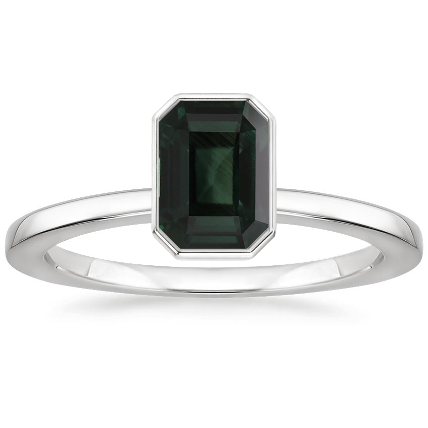 18K White Gold Noemi Bezel Ring, large top view