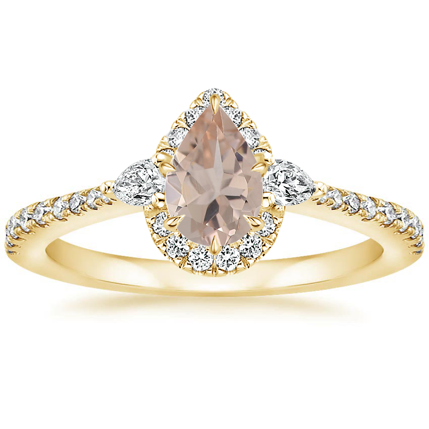 18K Yellow Gold Luxe Aria Halo Diamond Ring (1/4 ct. tw.), large top view