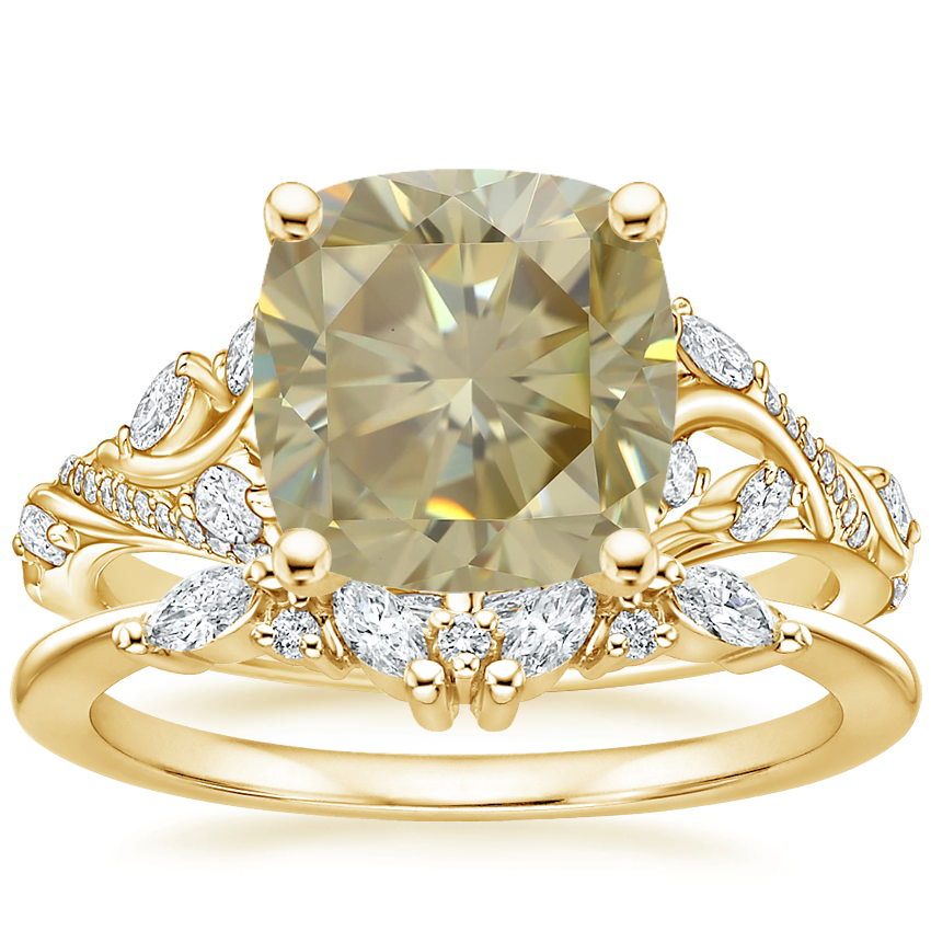 18K Yellow Gold Begonia Vine Diamond Ring (1/2 ct. tw.) with Yvette Diamond Ring