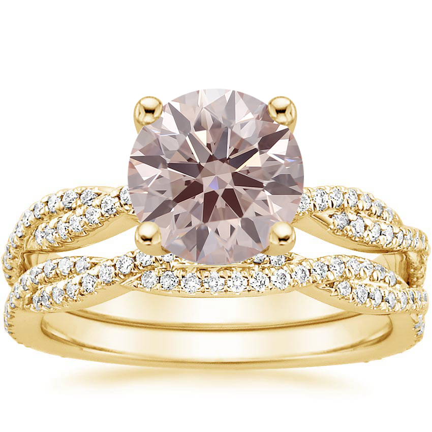18K Yellow Gold Petite Luxe Twisted Vine Bridal Set (1/2 ct. tw.)