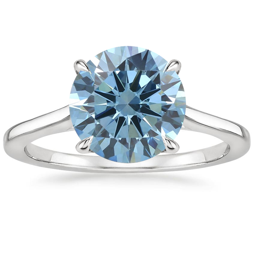 Platinum 1.4mm Provence Solitaire Ring, large top view