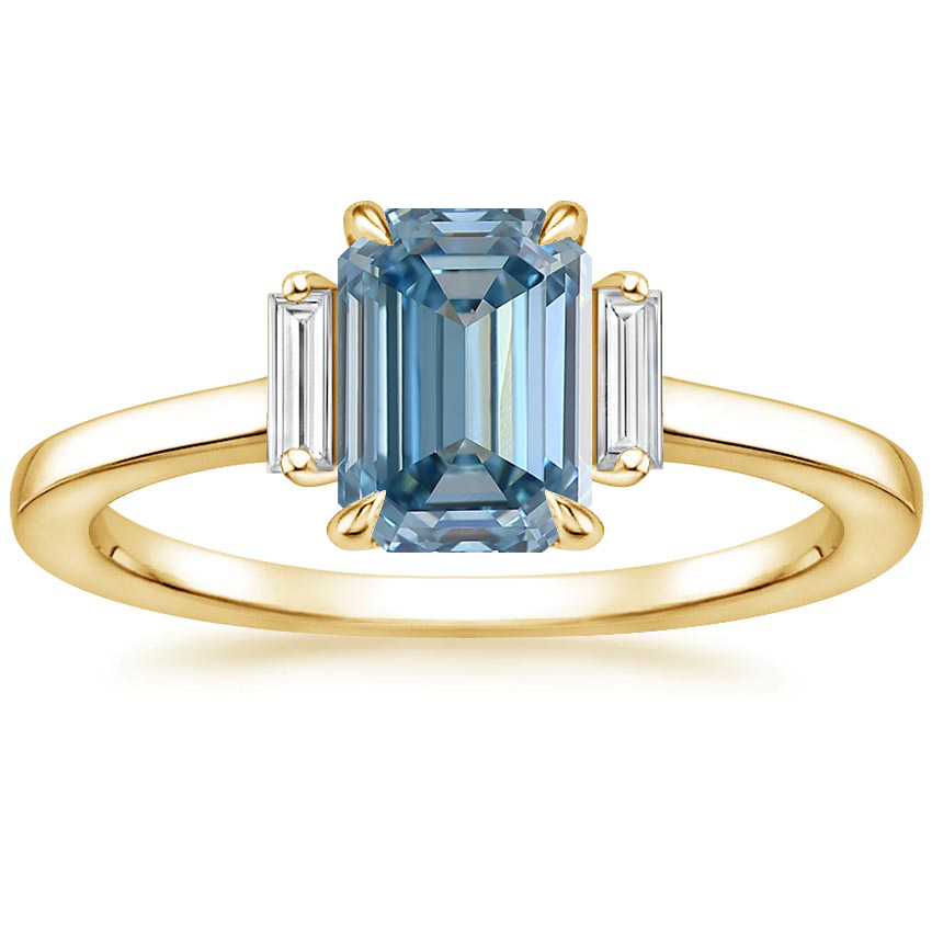 18K Yellow Gold Piper Diamond Ring, large top view