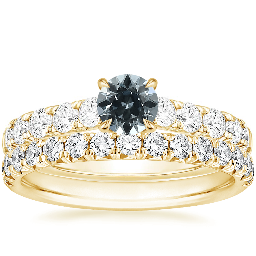 18K Yellow Gold Luxe Anthology Diamond Ring (1/2 ct. tw.) with Sienna Diamond Ring (1/2 ct. tw.)