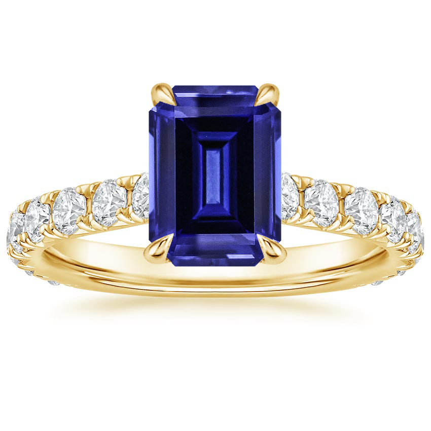 18K Yellow Gold Anthology Three-Quarter Coverage Diamond Ring, large top view