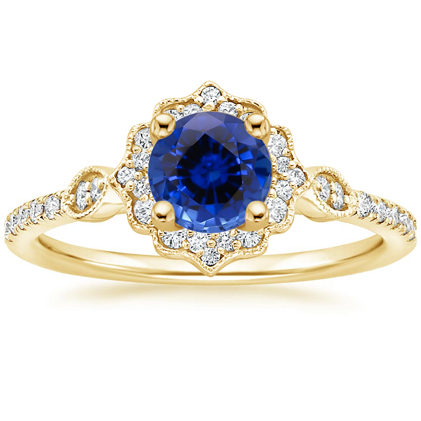 Sapphire Cordelia Diamond Ring (1/4 ct. tw.) in 18K Yellow Gold