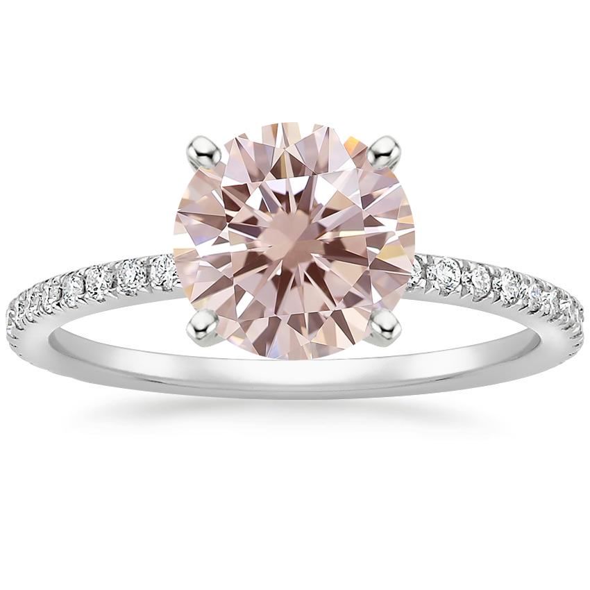 18K White Gold Ballad Three-Quarter Coverage Diamond Ring (1/4 ct. tw.), large top view