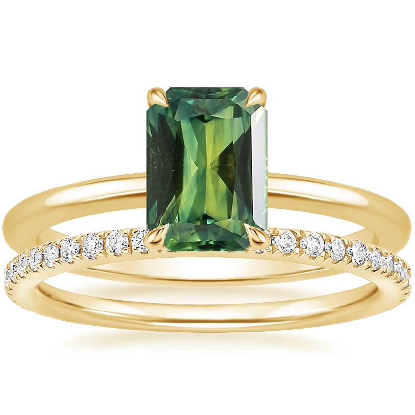 18K Yellow Gold Petite Elodie Ring with Luxe Ballad Diamond Ring