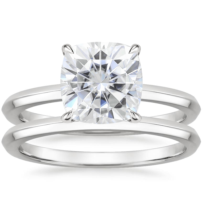 PT Moissanite Hazel Bridal Set, top view