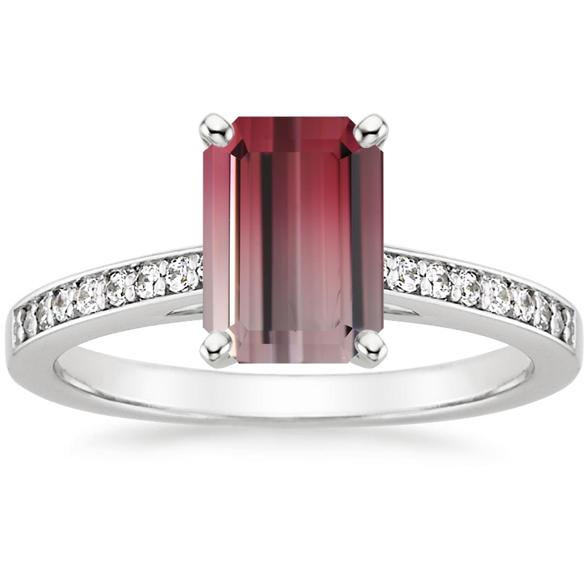 Platinum Starlight Channel Set Diamond Ring, large top view