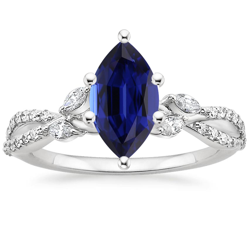 18K White Gold Luxe Willow Diamond Ring (1/4 ct. tw.), large top view