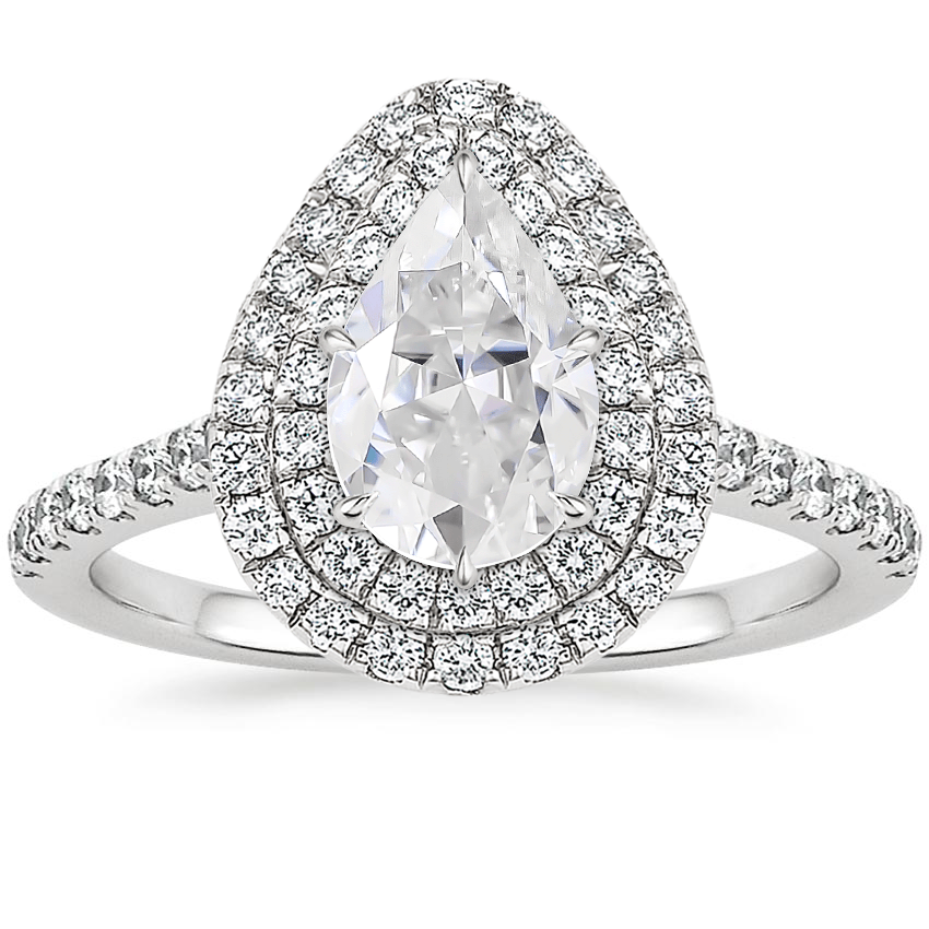 Moissanite Soleil Diamond Ring (1/2 ct. tw.) in 18K White Gold
