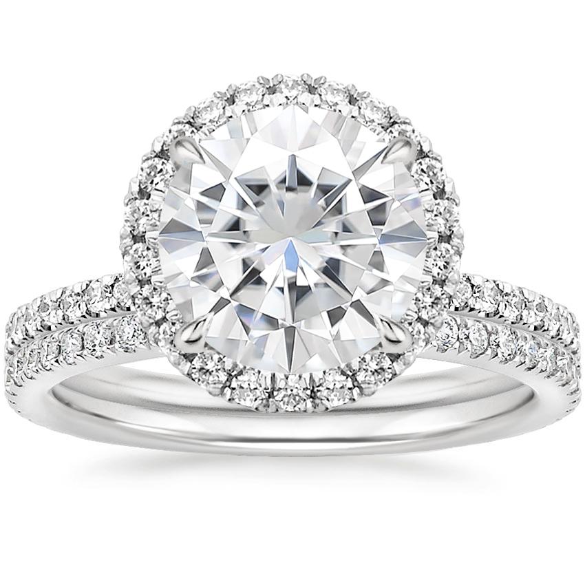 18KW Moissanite Waverly Diamond Bridal Set (2/3 ct. tw.), top view