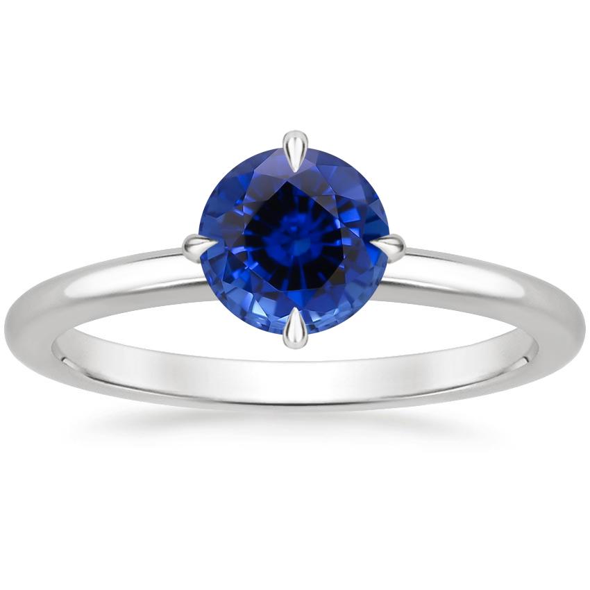 Sapphire North Star Ring in Platinum