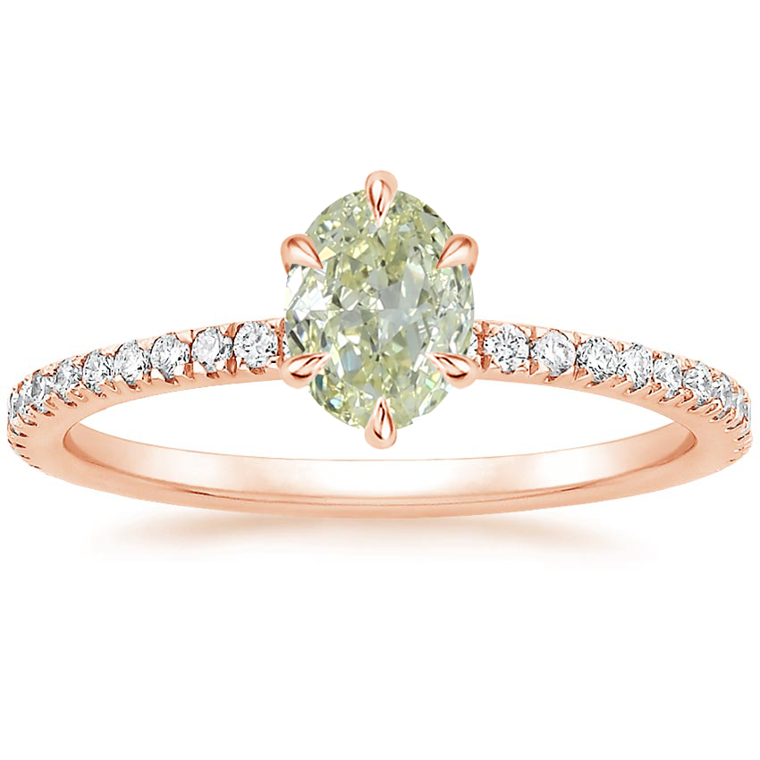 14K Rose Gold Viviana Three-Quarter Coverage Six-Prong Diamond Ring (1/3 ct. tw.), large top view
