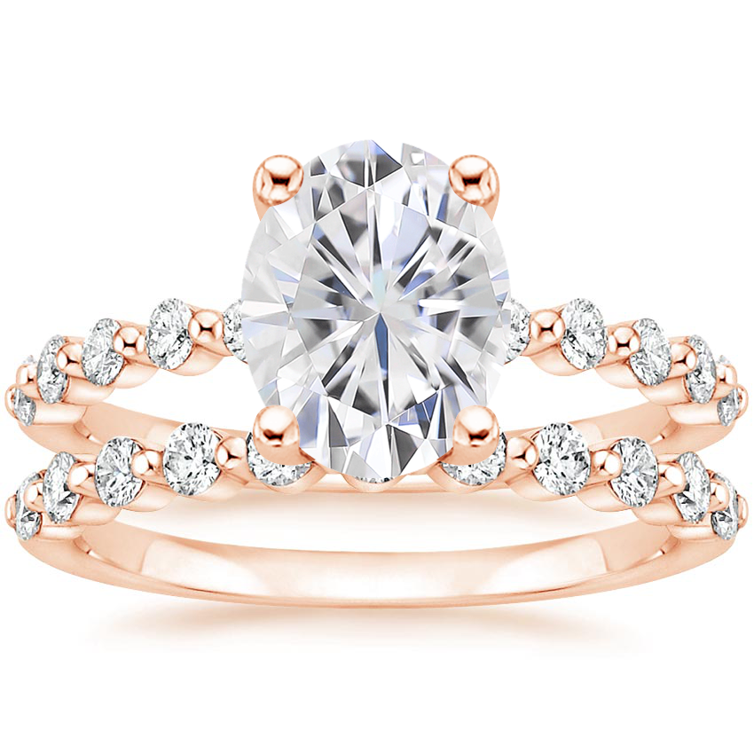 14KR Moissanite Marseille Diamond Bridal Set (1/2 ct. tw.), top view