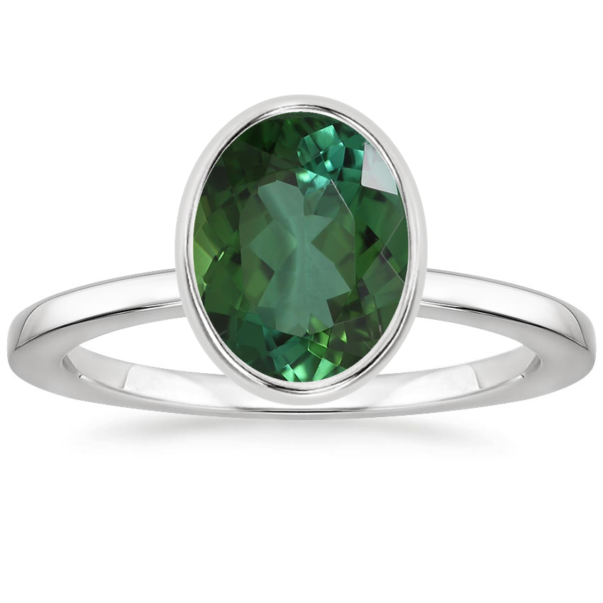 Platinum Noemi Bezel Ring, large top view