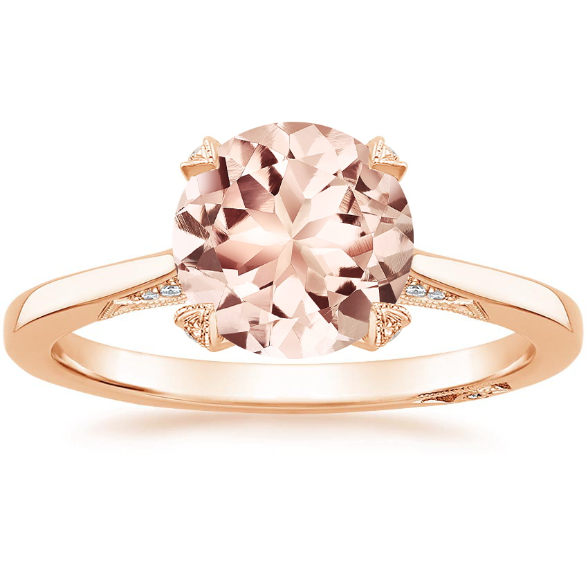 Morganite Simply Tacori Diamond Ring (1/8 ct. tw.) in 18K Rose Gold