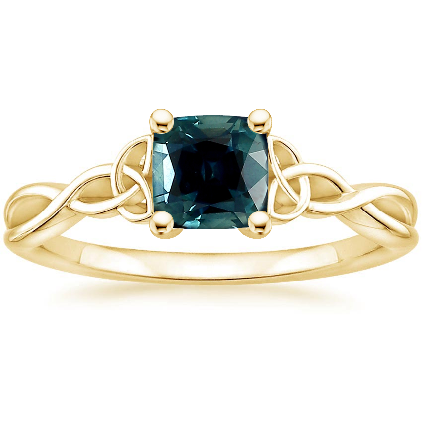 18K Yellow Gold Celtic Love Knot Ring, large top view