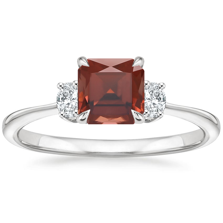 Platinum Sonata Three Stone Diamond Ring, large top view