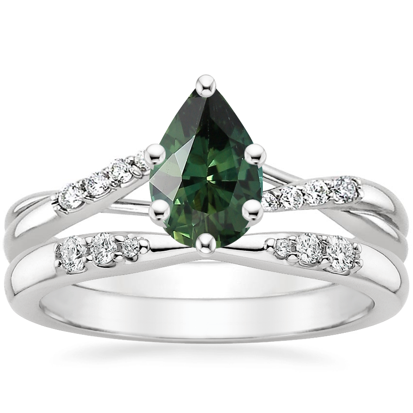 18K White Gold Chamise Diamond Ring 1 15 ct. tw. with Lark