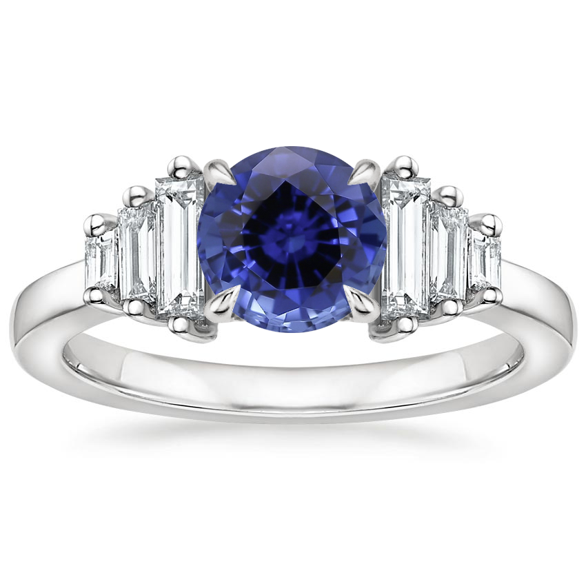 Sapphire Faye Baguette Diamond Ring (1/2 ct. tw.) in 18K White Gold
