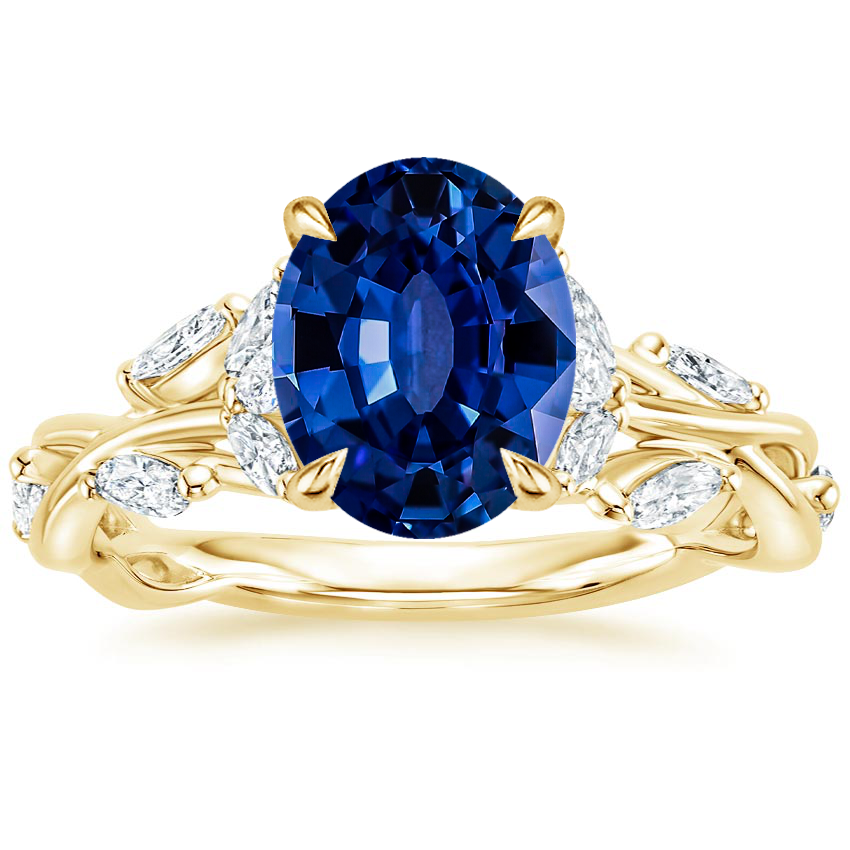 Lab Created Sapphire Secret Garden Diamond Ring (1/2 ct. tw.) in 18K ...