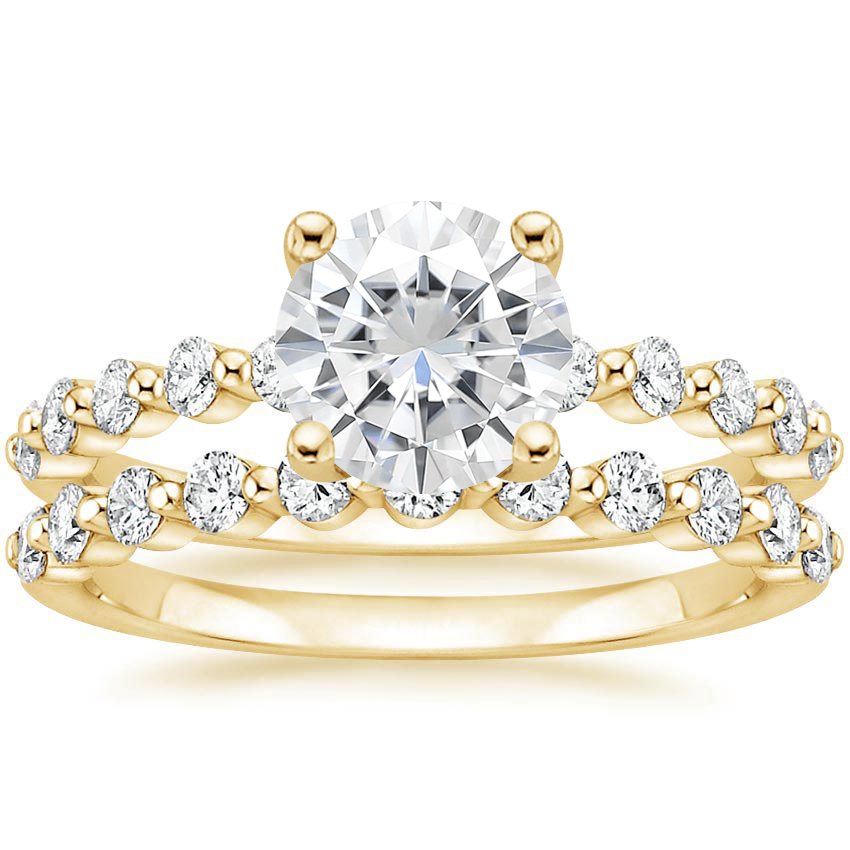 18KY Moissanite Marseille Diamond Bridal Set (1/2 ct. tw.), top view