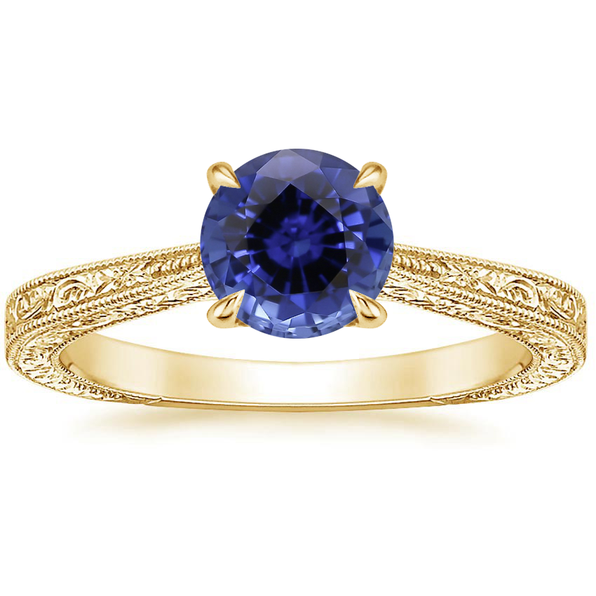 Yellow Gold Sapphire Elsie Ring