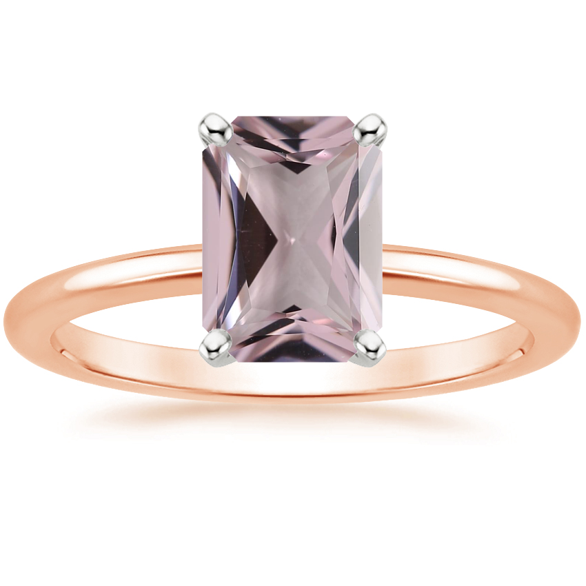 14K Rose Gold Four-Prong Comfort Fit 1.5mm Ring, large top view