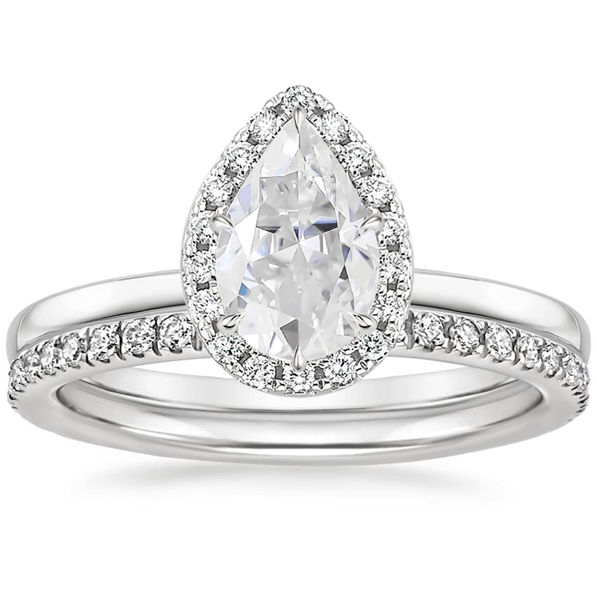 18KW Moissanite Vienna Diamond Bridal Set (1/2 ct. tw.), top view