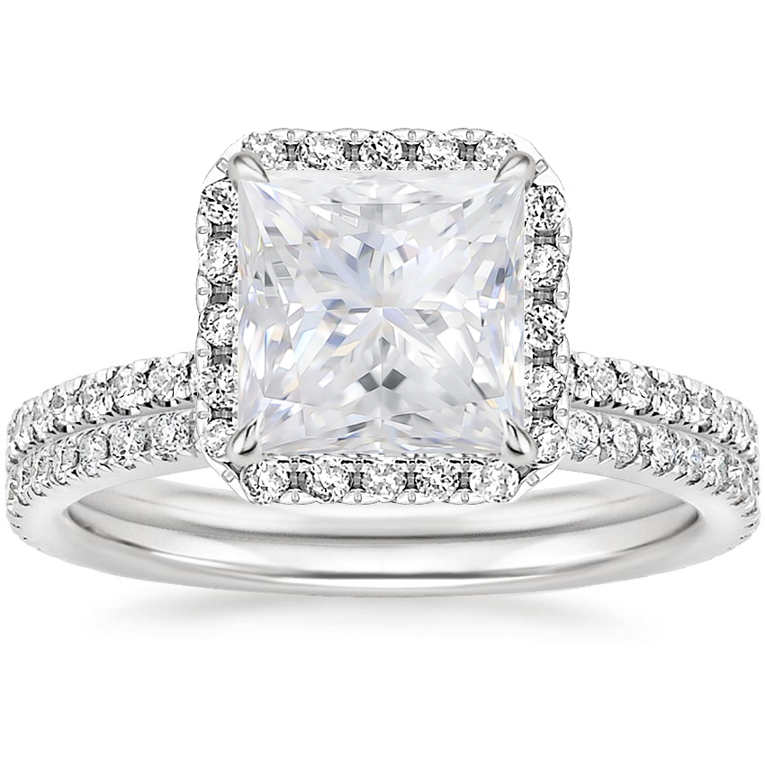 18KW Moissanite Waverly Diamond Bridal Set (2/3 ct. tw.), top view