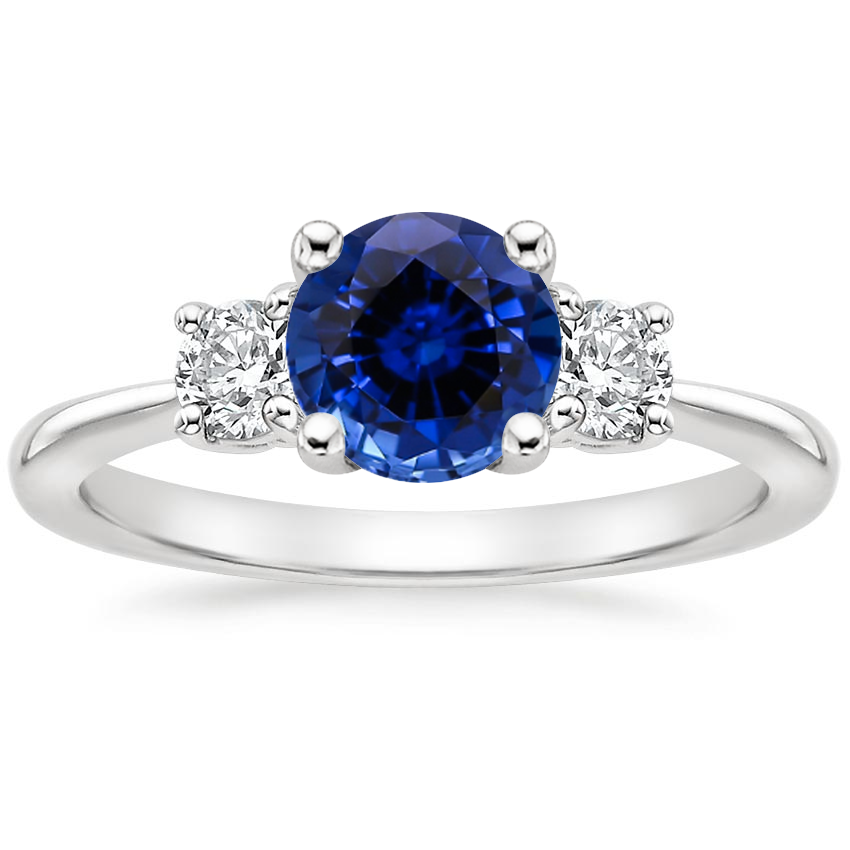 18K White Gold Selene Three Stone Diamond Ring (1/3 ct. tw.), large top view