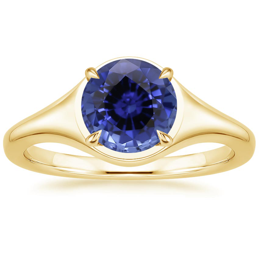 Yellow Gold Sapphire Insignia Ring