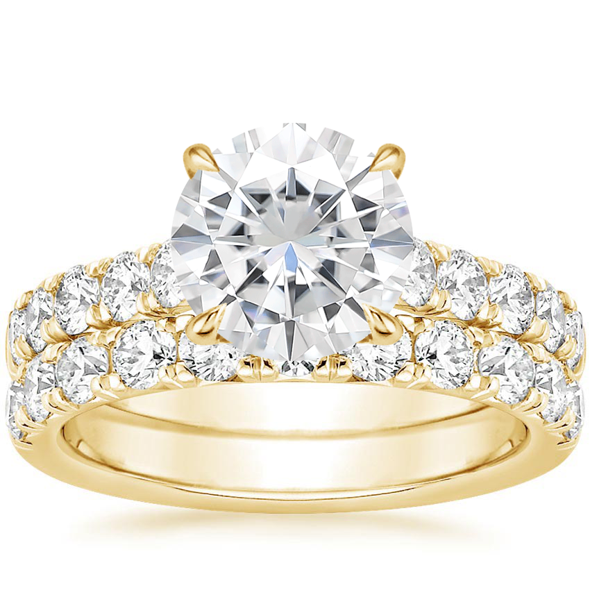 18KY Moissanite Anthology Bridal Set (1 1/5 ct. tw.), top view