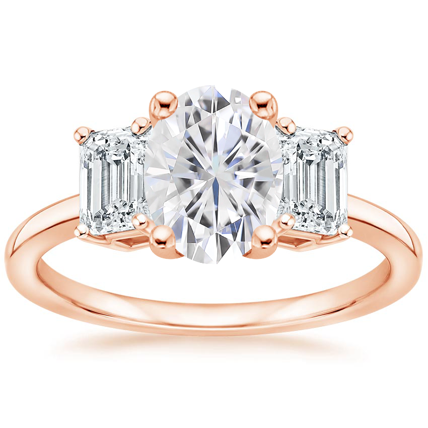 Rose Gold Moissanite Luxe Rhiannon Diamond Ring (3/4 ct. tw.)