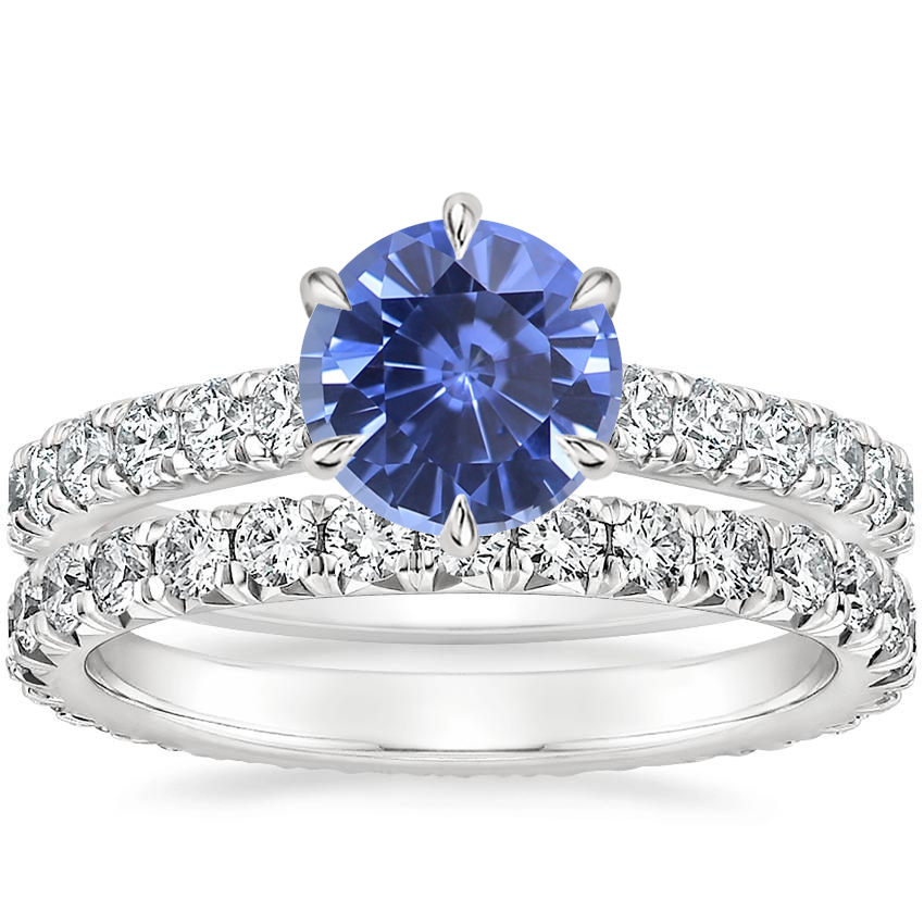 18K White Gold Luxe Sienna Diamond Ring with Sienna Eternity