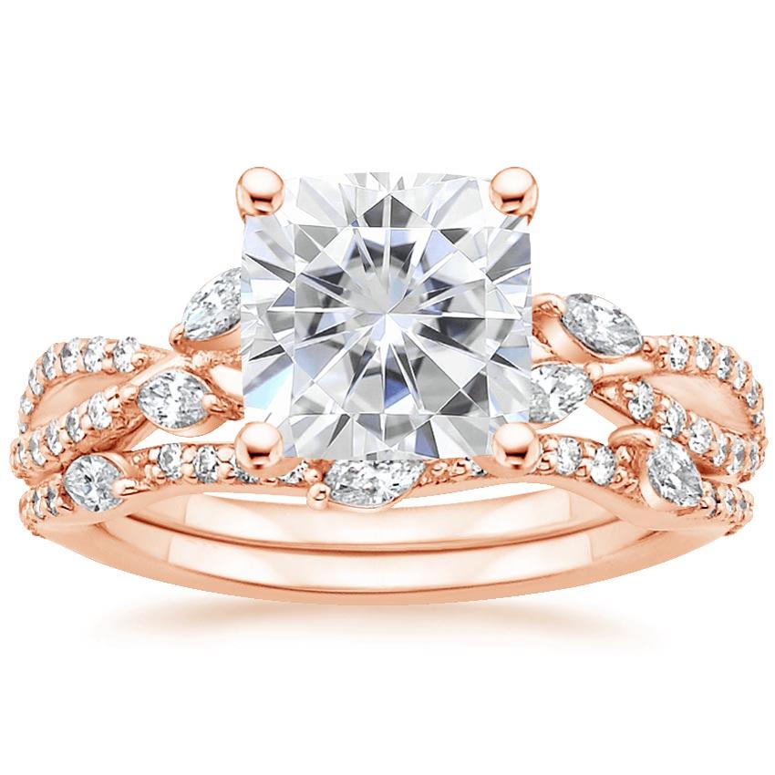 14KR Moissanite Luxe Willow Bridal Set (1/2 ct. tw.), top view