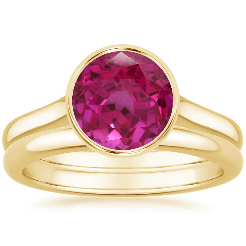 18K Yellow Gold Luna Bridal Set