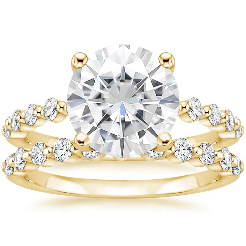 18KY Moissanite Marseille Diamond Bridal Set (1/2 ct. tw.), top view