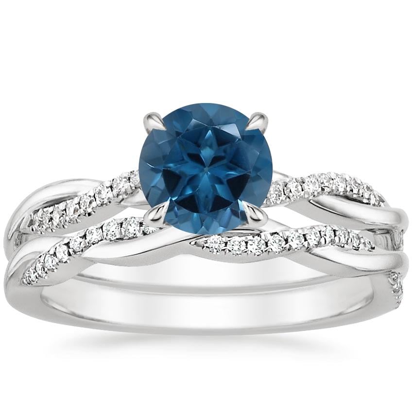 Platinum Petite Twisted Vine Diamond Bridal Set (1/4 ct. tw.)